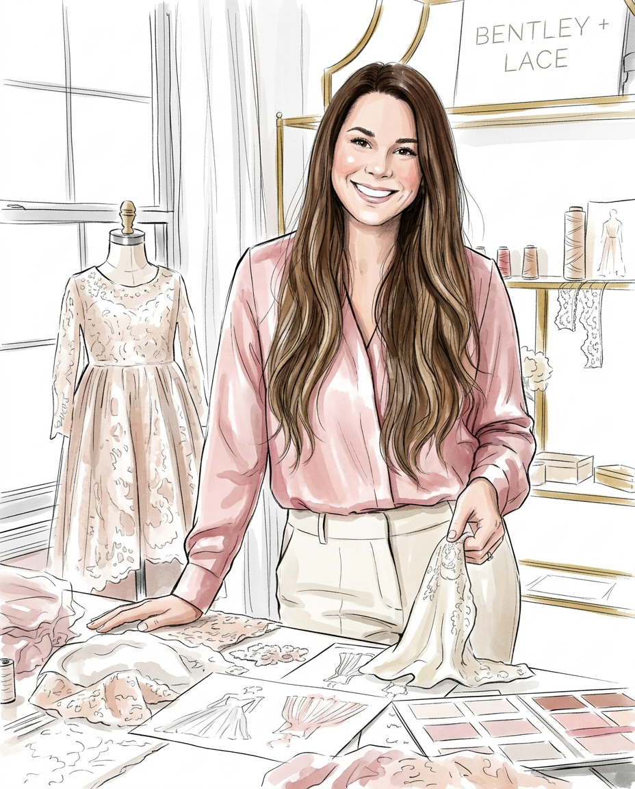 Custom couture design sketch concept