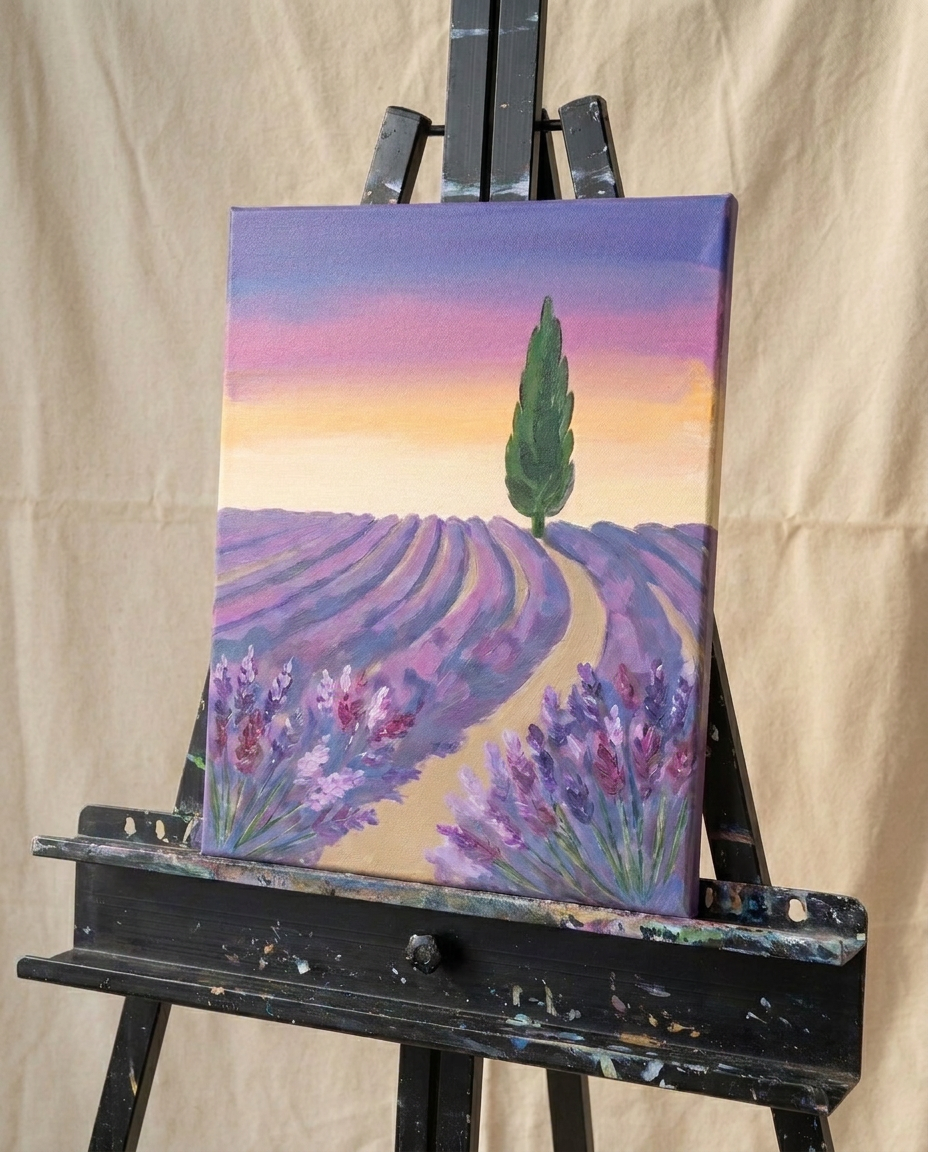 Lavender Field — a Bravaura guided painting design